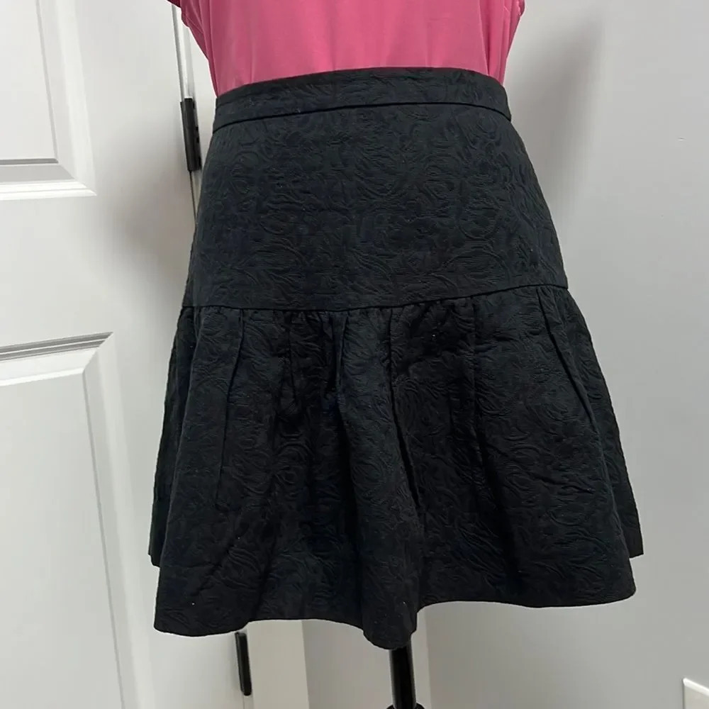 J.Crew women’s skirt mid ruffle to bottom black size 4